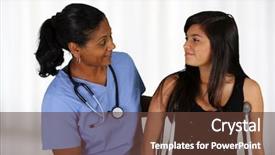  Presentation with healthcare diversity - Amazing presentation theme having healthcare diversity - nurse with a patient backdrop and a tawny brown colored foreground