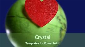  Presentation with candy heart - Amazing PPT layouts having healthcare geography - red candy valentines heart backdrop and a tawny brown colored foreground