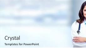  Presentation with beautiful black women smiling - Cool new presentation design with healthcare happiness - beautiful smiling doctor woman backdrop and a cool aqua colored foreground