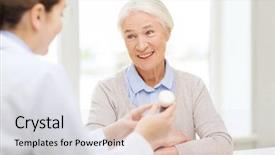  Presentation with health care - Colorful presentation design enhanced with healthcare happiness - medicine age health care backdrop and a light gray colored foreground