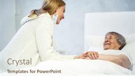  Presentation with hospital bed - PPT layouts having healthcare-in-hospital-concept-daughter background and a cream colored foreground