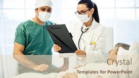  Presentation with hospital bed - Amazing presentation theme having healthcare-in-hospital-concept-male backdrop and a lemonade colored foreground