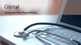  Presentation with medical information - Beautiful PPT theme featuring medical backdrop and a coral colored foreground