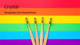  Presentation with photo - Presentation design enhanced with healthcare location - photo on top of four background and a dark gray colored foreground