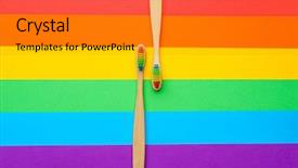  Presentation with photo - Presentation theme featuring healthcare location - photo on top of two background and a gray colored foreground