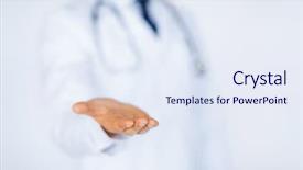  Presentation with marketing - Cool new PPT layouts with healthcare marketing - close up of male doctor backdrop and a sky blue colored foreground