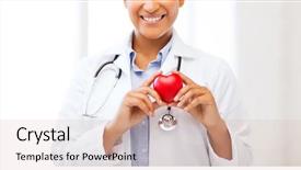  Presentation with doctor african - Slide deck featuring healthcare medical and cardiology concept background and a soft green colored foreground