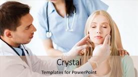  Presentation with plastic surgery - Slide set featuring healthcare medical and plastic surgery background and a coral colored foreground