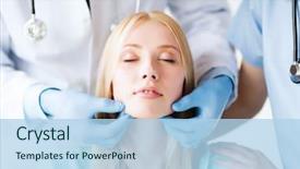  Presentation with plastic surgery - Cool new slide deck with healthcare medical and plastic surgery backdrop and a light blue colored foreground