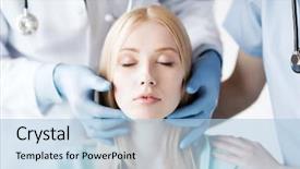  Presentation with plastic surgery - PPT layouts with healthcare medical and plastic surgery background and a light blue colored foreground