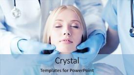  Presentation with plastic surgery - Cool new presentation theme with healthcare medical and plastic surgery backdrop and a light blue colored foreground