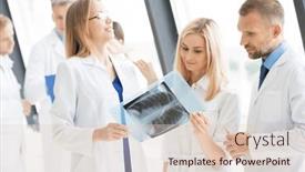  Presentation with radiology - PPT theme having healthcare-medical-and-radiology-concept background and a lemonade colored foreground