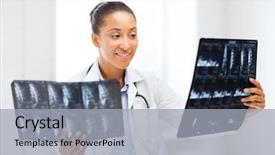  Presentation with radiology - Slide deck having baseball players in action on background and a tawny brown colored foreground