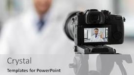  Presentation with medicine - Slide set with healthcare-medicine-and-blogging-concept background and a light gray colored foreground