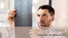  Presentation with spine - Beautiful presentation theme featuring healthcare-medicine-and-people-concept backdrop and a soft green colored foreground