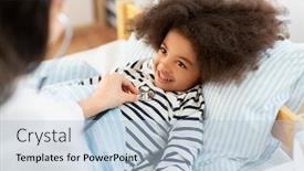  Presentation with african people - Slide set enhanced with healthcare-medicine-and-people-concept background and a light blue colored foreground