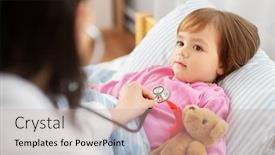  Presentation with medicine - Amazing presentation design having healthcare-medicine-and-people-concept backdrop and a coral colored foreground