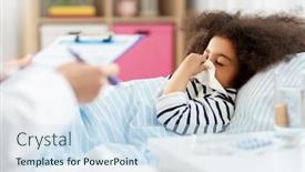  Presentation with tissue paper - Cool new presentation theme with healthcare-medicine-and-people-concept backdrop and a sky blue colored foreground