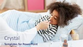  Presentation with medicine syrup - Slides enhanced with healthcare-medicine-and-people-concept background and a sky blue colored foreground