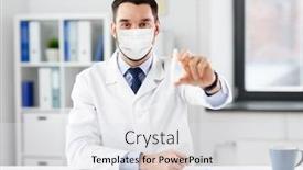  Presentation with nasal medicine - Presentation theme featuring healthcare-medicine-and-people-concept background and a white colored foreground