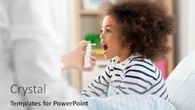  Presentation with spray - Presentation theme with healthcare-medicine-and-people-concept background and a light gray colored foreground