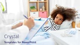  Presentation with african people - Presentation theme with healthcare-medicine-and-people-concept background and a sky blue colored foreground