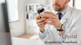  Presentation with drug - PPT layouts having healthcare-medicine-and-people-concept background and a light gray colored foreground