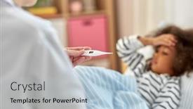  Presentation with temperature - Cool new PPT theme with healthcare-medicine-and-people-concept backdrop and a light blue colored foreground