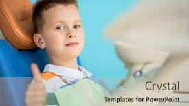  Presentation with child healthcare - Slide set with healthcare-medicine-children-s-dentistry background and a soft green colored foreground