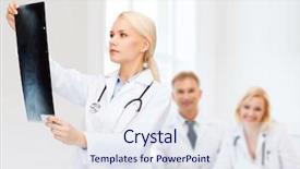  Presentation with radiology - Colorful theme enhanced with healthcare medicine and radiology concept backdrop and a sky blue colored foreground