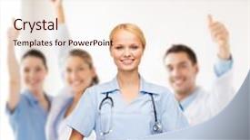  Presentation with digital healthcare - Colorful slide deck enhanced with healthcare medicine and technology concept backdrop and a lemonade colored foreground