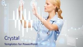  Presentation with healthcare technology - Slide deck consisting of healthcare medicine and technology concept background and a lemonade colored foreground