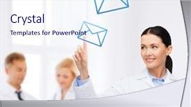  Presentation with healthcare technology - Theme having healthcare medicine and technology concept background and a sky blue colored foreground