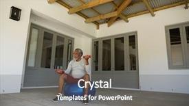  Presentation with active exercise elderly - Audience pleasing PPT layouts consisting of healthcare process - active senior man exercising backdrop and a  colored foreground