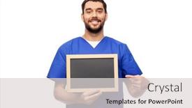  Presentation with male nurse - Slides having healthcare-profession-and-medicine-concept background and a light gray colored foreground