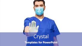  Presentation with medical profession - Beautiful slides featuring healthcare-profession-and-medicine-concept backdrop and a cobalt blue colored foreground