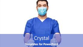  Presentation with medical profession - Amazing theme having healthcare-profession-and-medicine-concept backdrop and a cobalt blue colored foreground