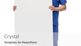  Presentation with male nurse - Audience pleasing PPT theme consisting of healthcare-profession-and-medicine-concept backdrop and a white colored foreground