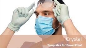  Presentation with medical profession - Theme having healthcare-profession-and-medicine-concept background and a coral colored foreground