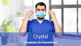  Presentation with medical profession - Audience pleasing presentation design consisting of healthcare-profession-and-medicine-concept backdrop and a cobalt blue colored foreground