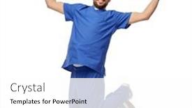  Presentation with male nurse - Presentation design having healthcare-profession-and-medicine-concept background and a white colored foreground