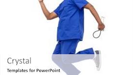  Presentation with male nurse - Theme featuring healthcare-profession-and-medicine-concept background and a white colored foreground