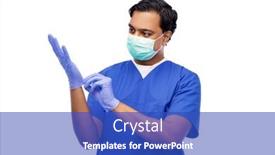  Presentation with surgical nurse - Slide set featuring healthcare-profession-and-medicine-concept background and a cobalt blue colored foreground