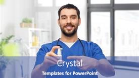  Presentation with medical profession - PPT layouts with healthcare-profession-and-medicine-concept background and a ocean colored foreground