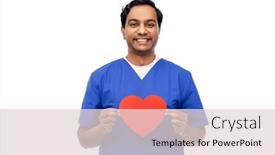  Presentation with male nurse - Colorful PPT layouts enhanced with healthcare-profession-and-medicine-concept backdrop and a lemonade colored foreground