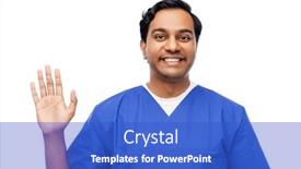  Presentation with male nurse - Theme featuring healthcare-profession-and-medicine-concept background and a cobalt blue colored foreground