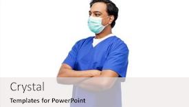  Presentation with medical profession - Slide deck consisting of healthcare-profession-and-medicine-concept background and a white colored foreground