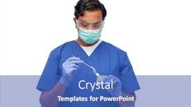  Presentation with mask nurse - Beautiful presentation theme featuring healthcare-profession-and-medicine-concept backdrop and a teal colored foreground