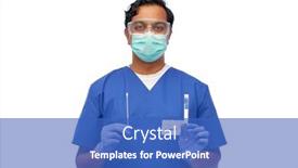  Presentation with mask nurse - Audience pleasing PPT theme consisting of healthcare-profession-and-medicine-concept backdrop and a teal colored foreground