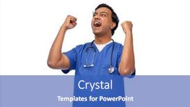  Presentation with male nurse - Presentation having healthcare-profession-and-medicine-concept background and a teal colored foreground